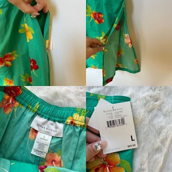 NWT Vintage Susan Bristol Hawaiian Shirt & Maxi Skirt Set Tropical Summer L - Picture 7 of 9